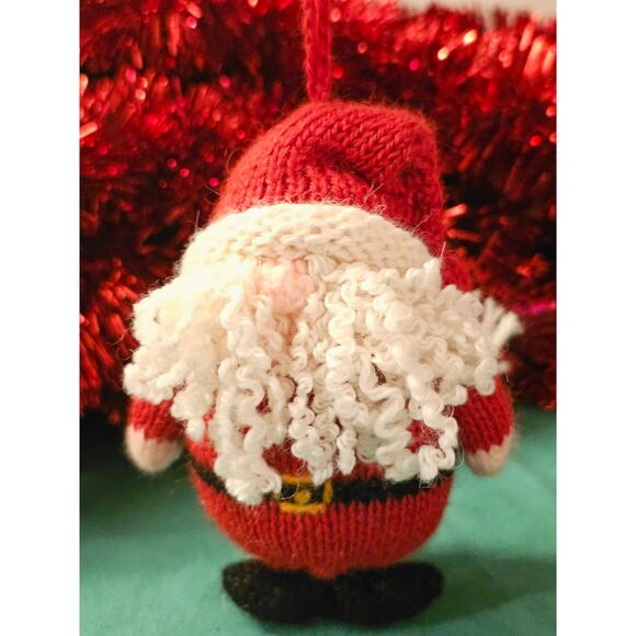 Mélange Collection Knit Santa Ornament Alpaca / Wool/ Acrylic Vintage Christmas - Picture 1 of 7